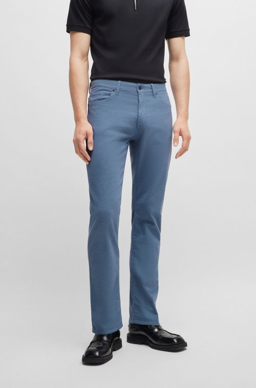 Calça Jeans Com Caimento Descontraído Em Denim Bicolor