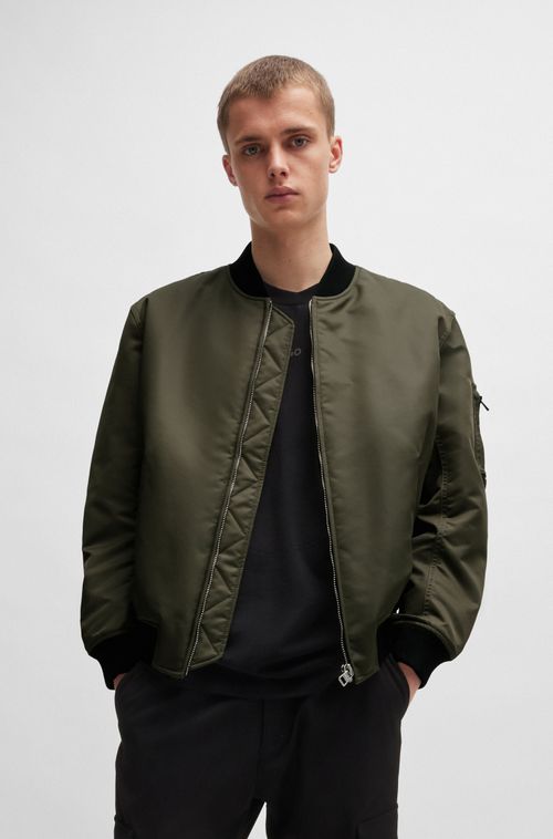 Jaqueta Bomber Acolchoada Repelente À Água Com Logo