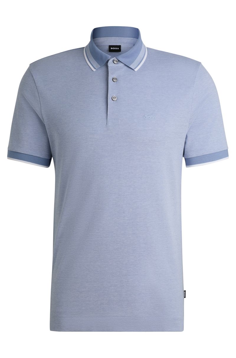 Polo De Algodão Piqué Oxford Com Detalhe De Logo