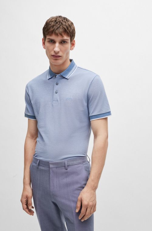 Polo De Algodão Piqué Oxford Com Detalhe De Logo