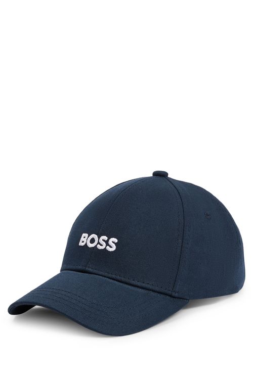 Boné De Seis Painéis Em Sarja De Algodão Com Logo Bordado