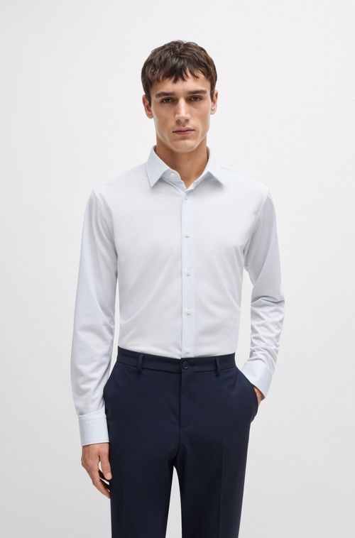 Camisa Regular-Fit Em Material Estruturado