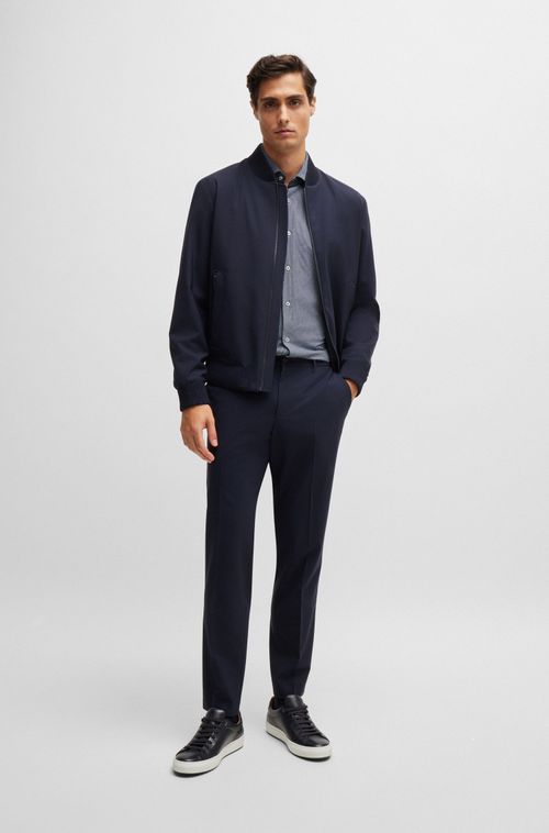 Camisa De Corte Slim Em Material De Estampado