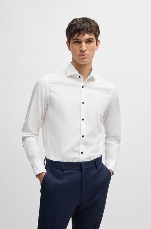 Camisa Casual-Fit Em Algodão Estruturado