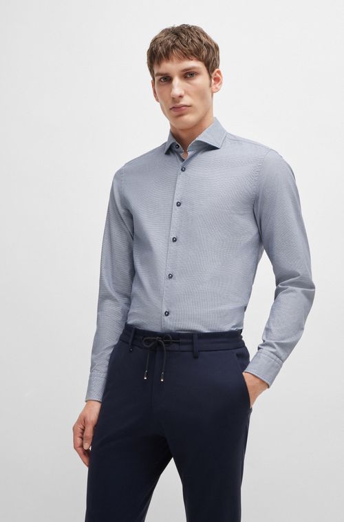 Camisa Casual-Fit Em Algodão Estruturado
