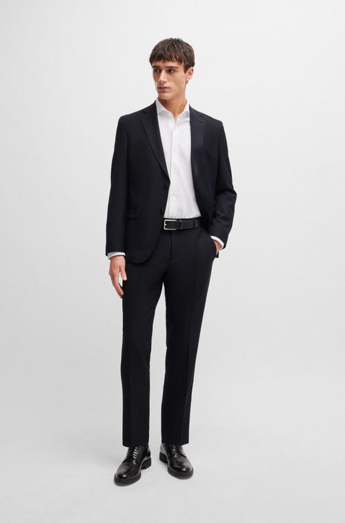 Terno Slim-Fit Em Tecido De Performance Micro Estampado