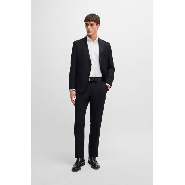 Terno Slim-Fit Em Tecido De Performance Micro Estampado