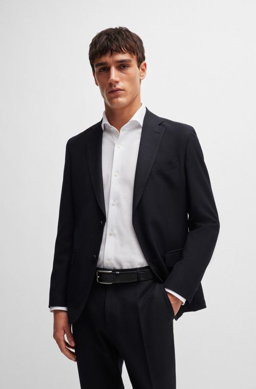 Terno Slim-Fit Em Tecido De Performance Micro Estampado