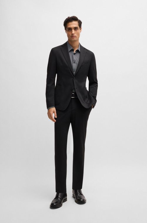 Camisa Estampada Slim-Fit De Performance Com Monograma