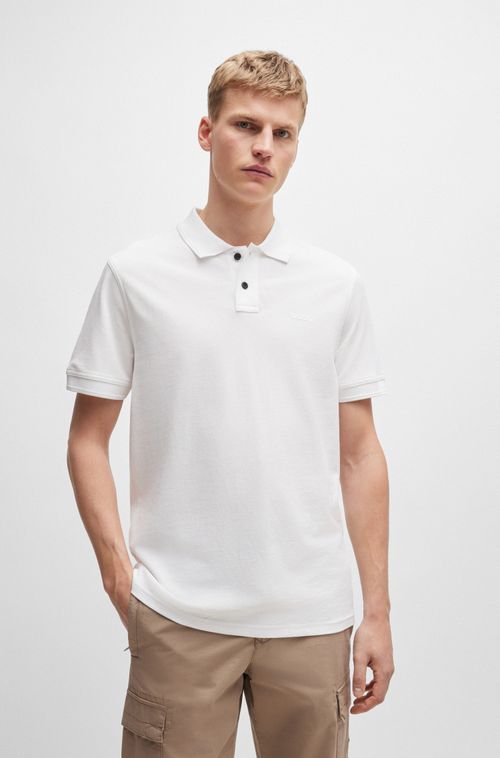 Polo De Algodão Com Estampa De Logo