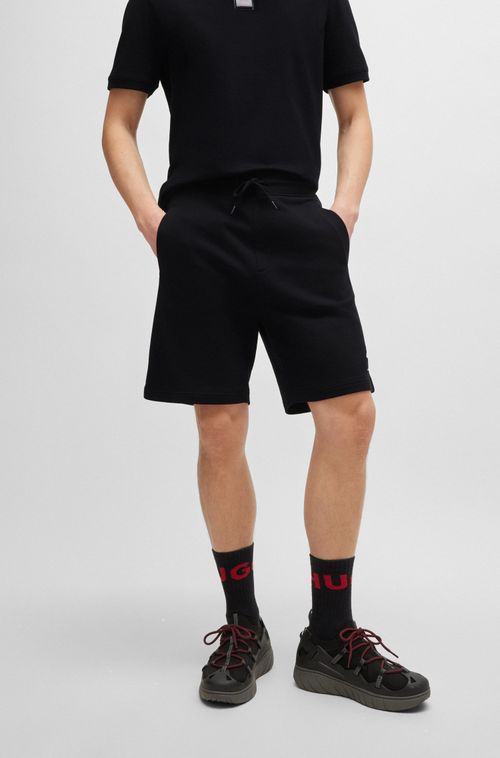 Shorts Relaxed-Fit De Algodão Com Acabamento De Logo