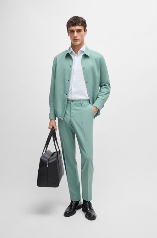 Camisa Slim-Fit Em Material Stretch De Alto Desempenho