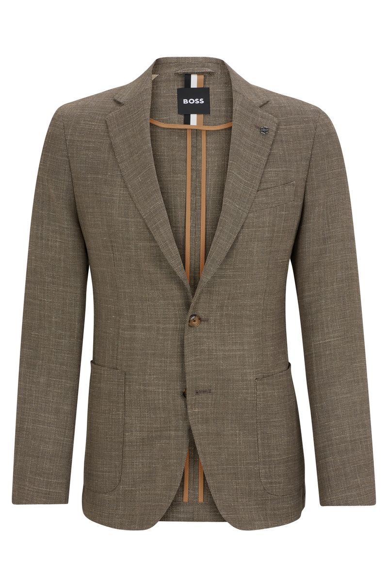 Blazer De Corte Slim Em Pano De Stretch