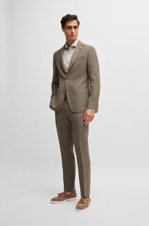 Blazer De Corte Slim Em Pano De Stretch