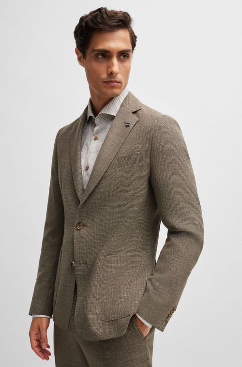 Blazer De Corte Slim Em Pano De Stretch