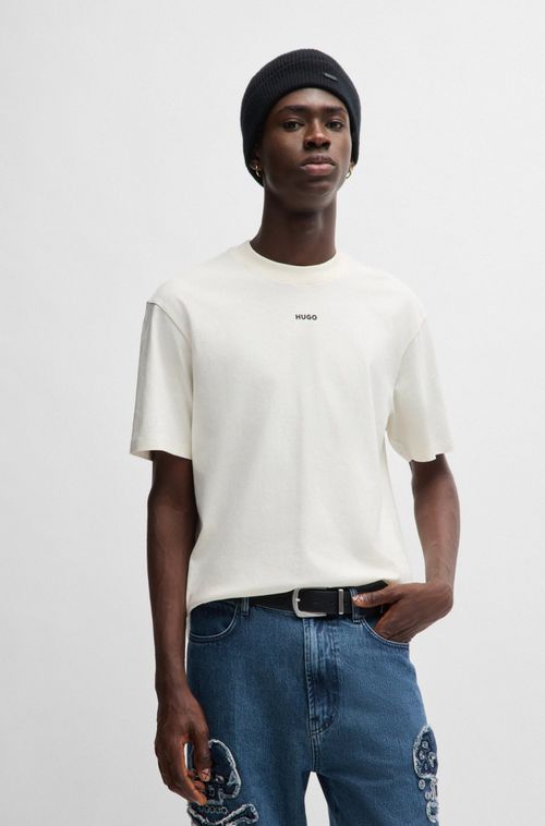 Camiseta Descontraída Em Algodão Com Logo Estampado