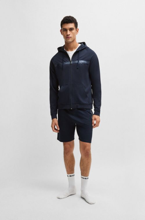 Shorts De Algodão Terry Com Logo Metalizado