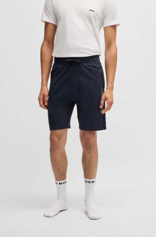 Shorts De Algodão Terry Com Logo Metalizado