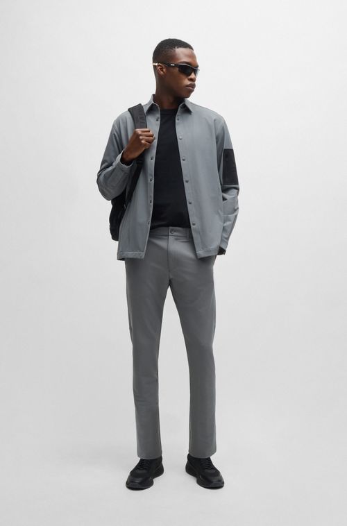 Calças Chino Slim-Fit Em Tecido Elástico