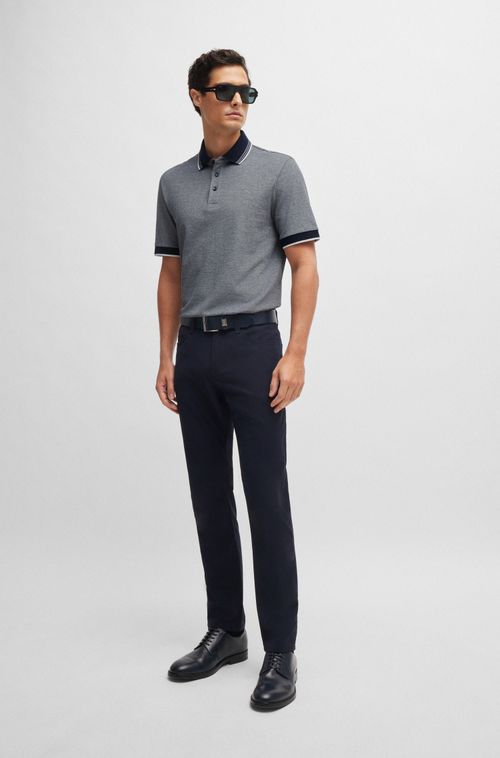Polo De Algodão Piqué Oxford Com Detalhe De Logo