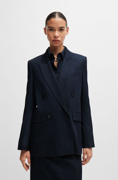 Blazer De Comprimento Longo Regular-Fit Em Twill