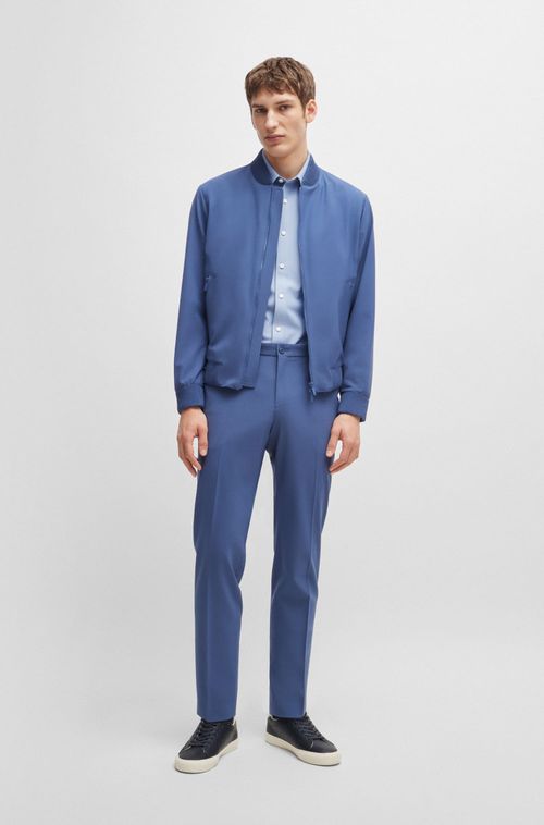 Camisa Slim-Fit Em Material De Stretch