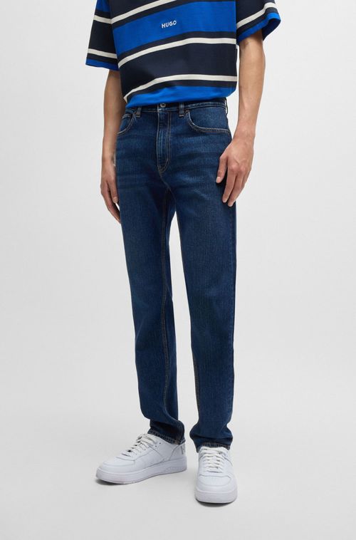 Calças Jeans Slim-Fit Em Denim Stretch