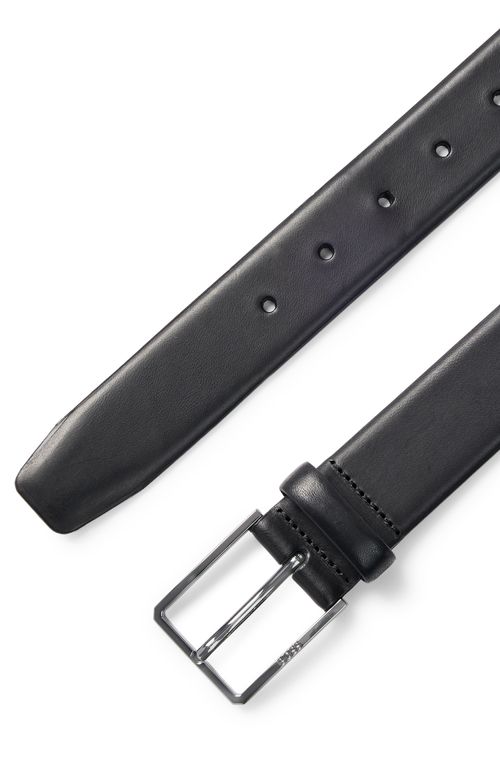 Cinto Italiano Em Couro Com Ferragens Polidas De Gunmetal