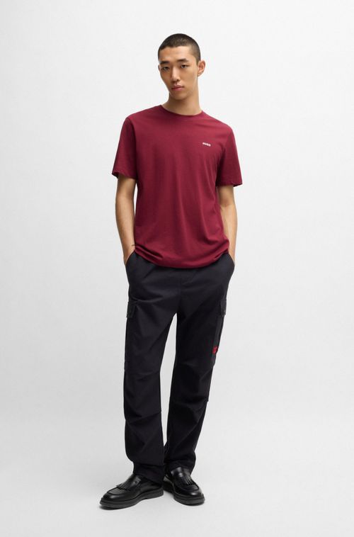 Camiseta De Algodão Com Logo Estampado