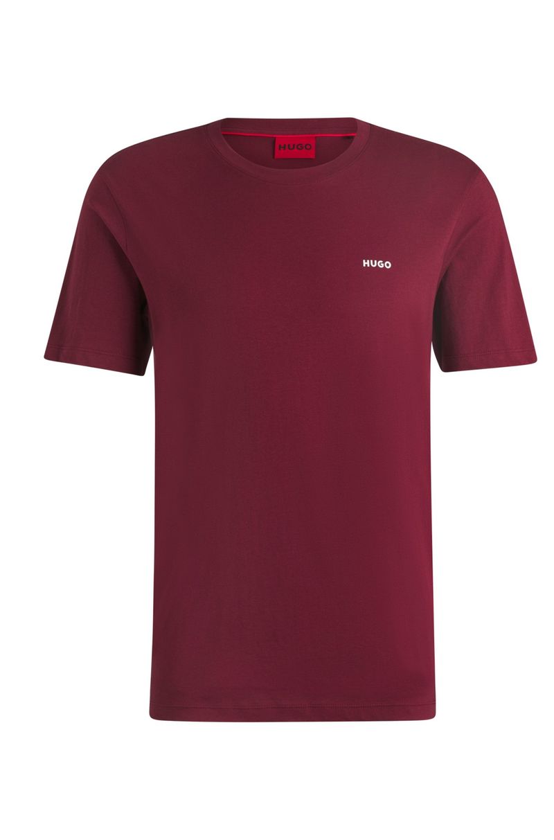 Camiseta De Algodão Com Logo Estampado