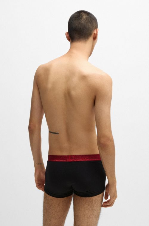 Conjunto De Dois Boxers Com Detalhes Brilhantes Em Caixa De Presente