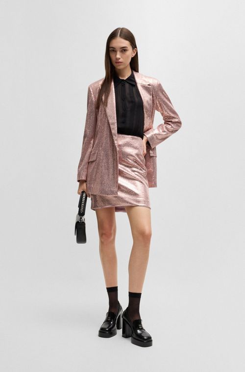 Blazer Trespassado Oversized Com Lantejoulas
