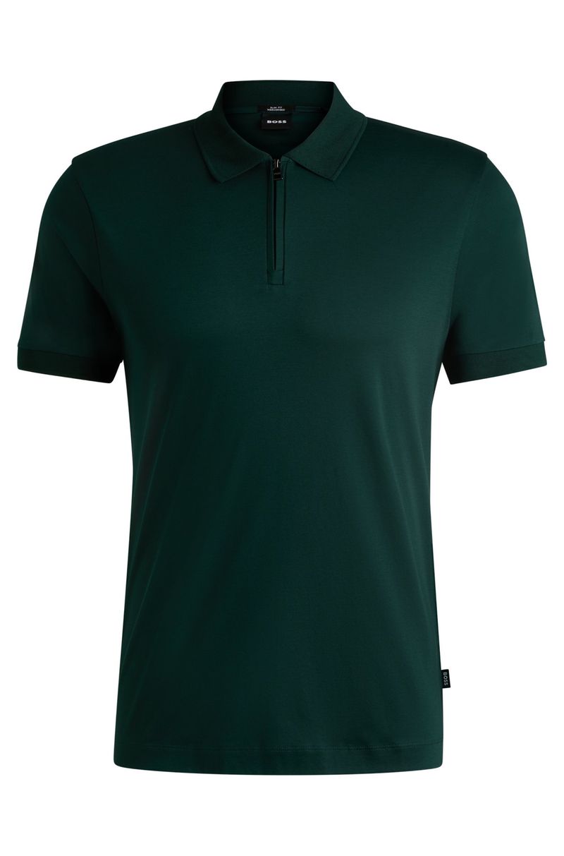 Polo Slim Fit De Algodão Mercerizado