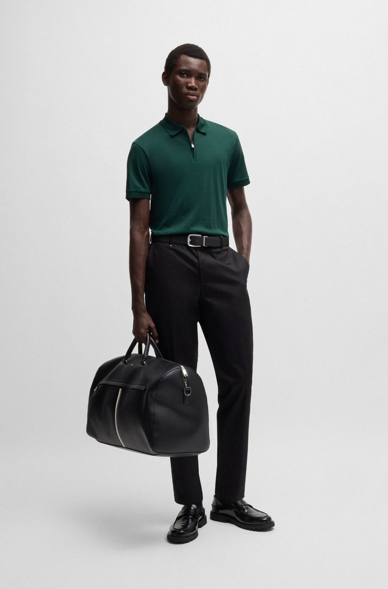 Polo Slim Fit De Algodão Mercerizado