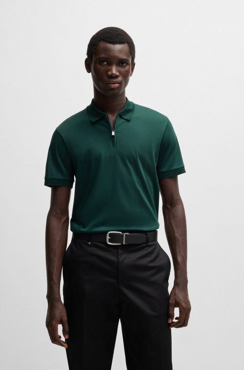 Polo Slim Fit De Algodão Mercerizado