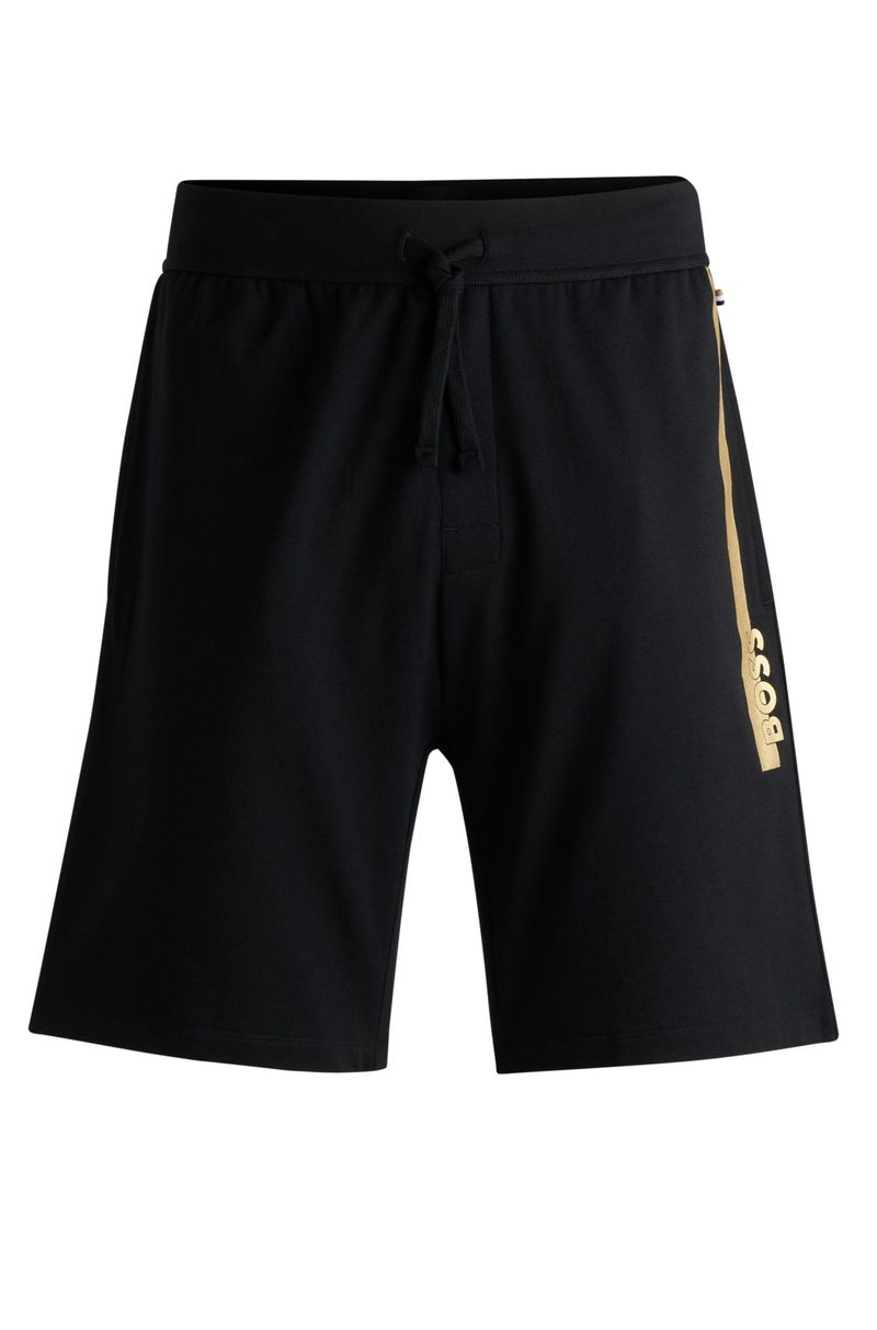 Shorts De Algodão Terry Com Logo Metalizado