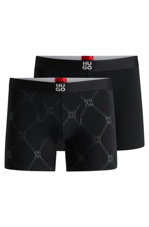 Pack De Dois Boxers De Algodão Elástico Com Logos