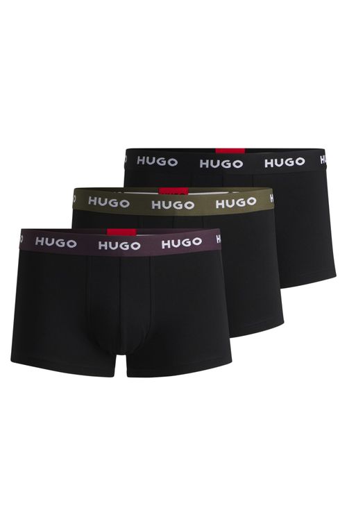 Pack De Três Boxers De Algodão Elástico Com Logo