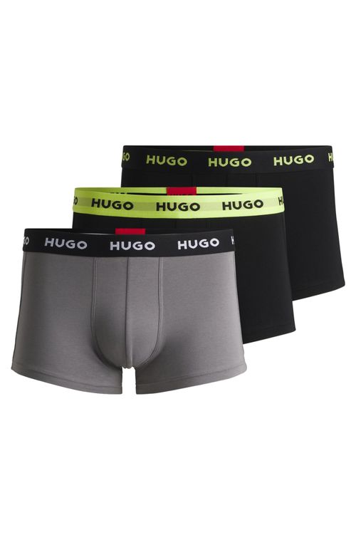 Pack De Três Boxers De Algodão Elástico Com Logo