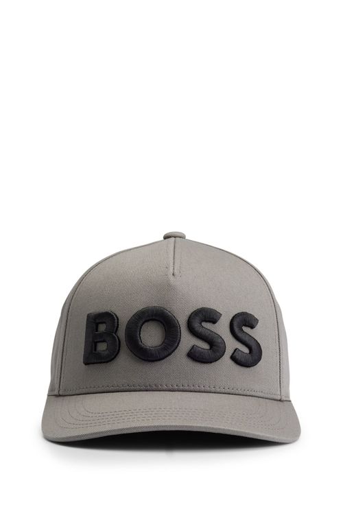 Boné De Sarja De Algodão Com Logo Três D