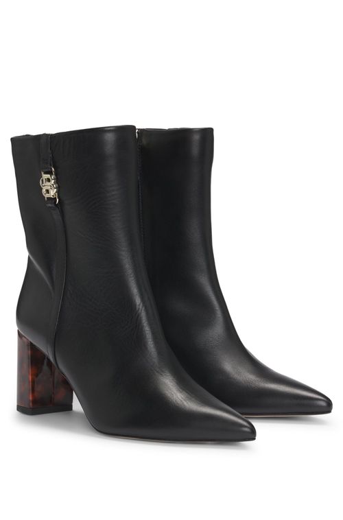 Botas De Couro Napa Com Monograma