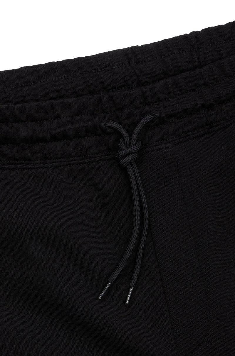 Shorts De Algodão Terry Com Logo Azul