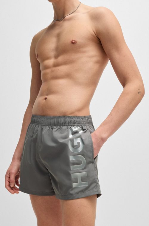 Shorts De Banho Forrados Com Logo Vertical