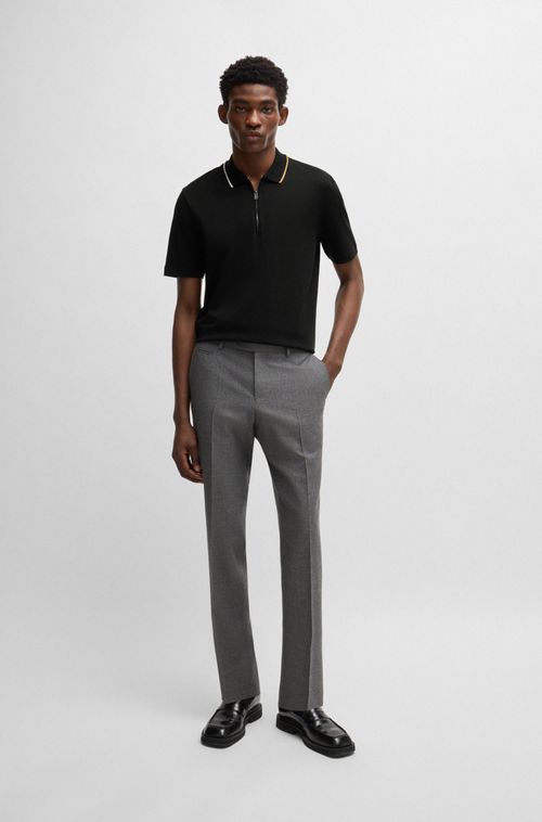 Polo Com Fecho De Algodão Interlock