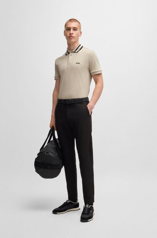 Polo De Algodão Interlock Com Logo