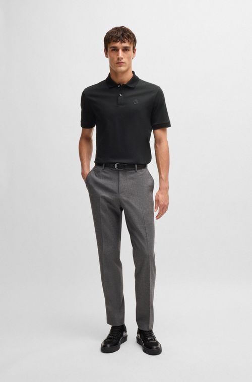 Polo De Algodão Mercerizado Com Monograma