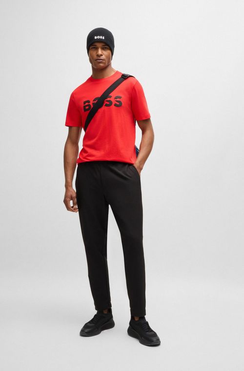 Camiseta Regular De Algodão Com Arte De Logo
