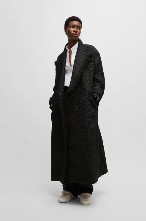 Casaco Oversized Naomi X Boss De Mistura De Lã