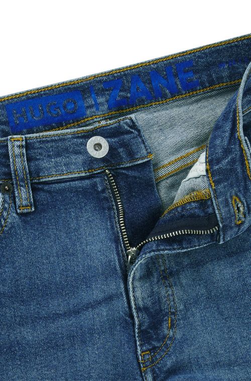 Calças Jeans Extra-Slim De Jeans Azul-Marinho