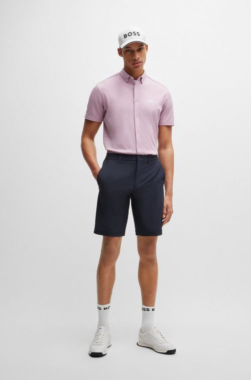 Shorts Slim De Tecido Fácil De Engomar